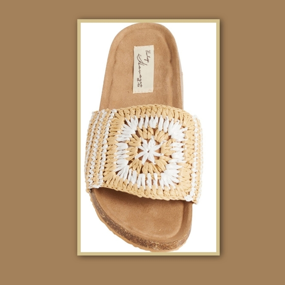 VINTAGE HAVANA MIMI CROCHET SLIDE SANDALS - Picture 2 of 5
